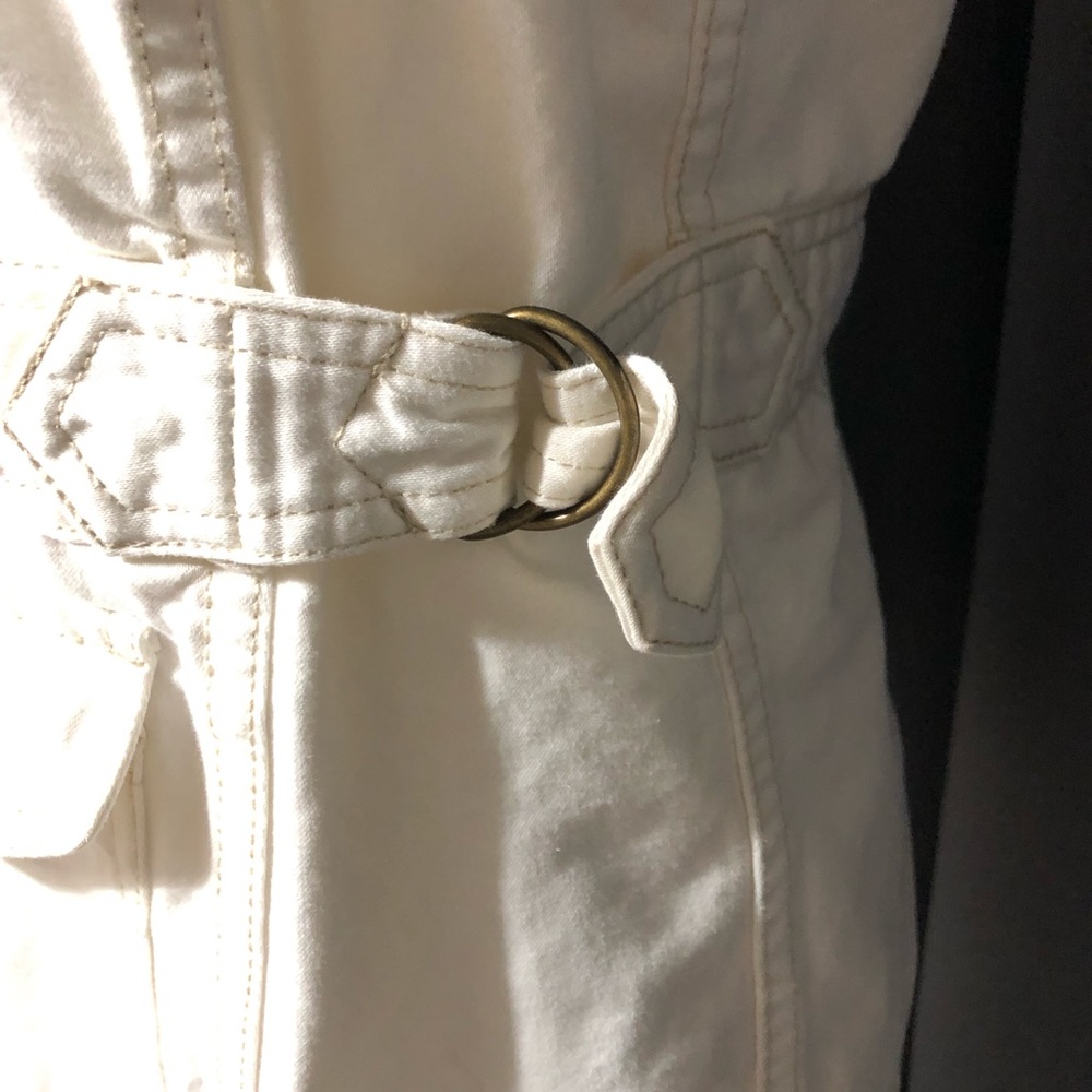 J. Crew cream Jean Jacket w/Tan Stitching.   C50 - Picture 7 of 8